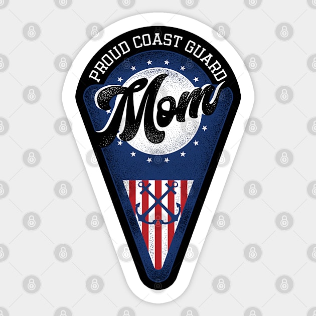 Proud Coast Guard Mom Sticker by TreehouseDesigns
